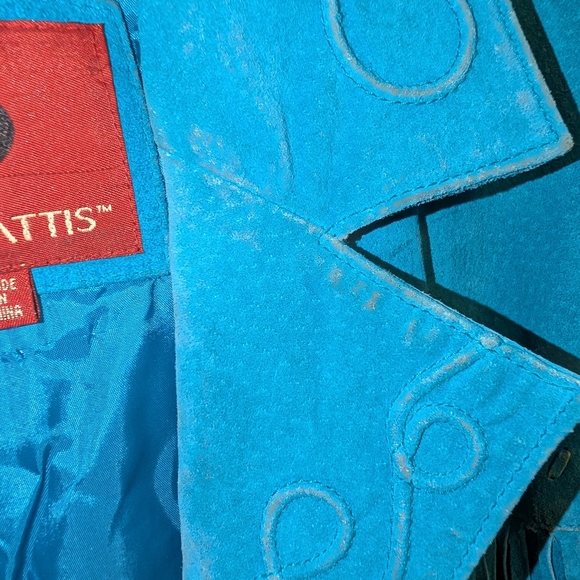 Marc Mattis Turquoise Suede Fringe Jacket - Picture 3 of 8